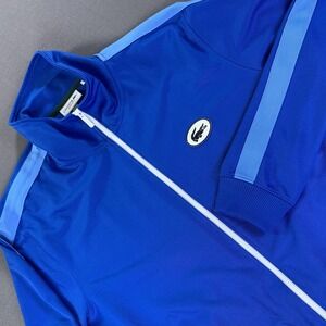 Lacoste Track Jacket Men 2XL Blue Marina Regular Fit Full Zip High Neck Pique